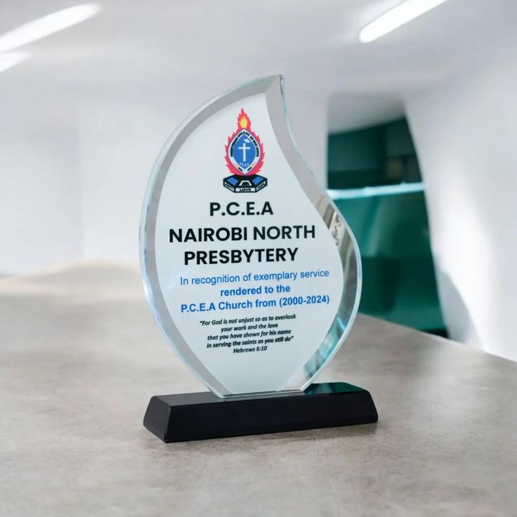 Crystal Flame Award Plaque